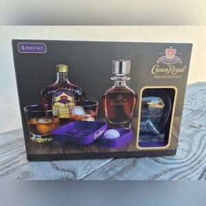 Crown Royal 4-piece decanter set. 